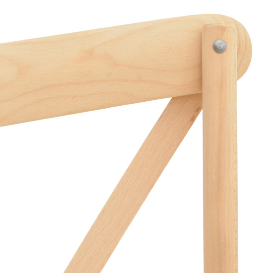 Καρέκλα Dylon στοιβαζόμενη ξύλο οξιάς-rattan άβαφη 48x52x89εκ **