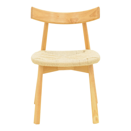 Καρέκλα Clareta rubberwood-σχοινί σε φυσική απόχρωση 53x55x79εκ **