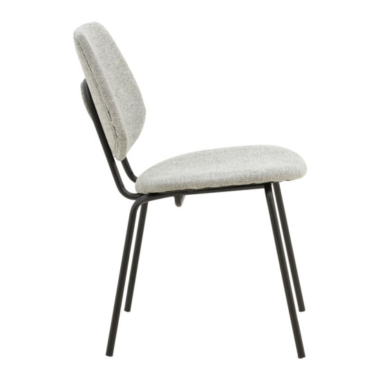 Καρέκλα Pietro γκρι ύφασμα-πόδι μαύρο μέταλλο 50x53x83εκ **