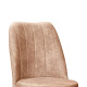 Καρέκλα Farell I pakoworld ύφασμα εκρού antique-μεταλλικό μαύρο πόδι - 4τμχ.