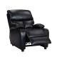 Πολυθρόνα relax με ποτηροθήκη Gartia μαύρο pu 79x94x102εκ **