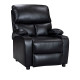 Πολυθρόνα relax με ποτηροθήκη Gartia μαύρο pu 79x94x102εκ **