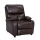 Πολυθρόνα relax με ποτηροθήκη Gartia  καφέ PU 79x94x102εκ **