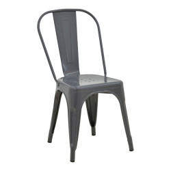 Καρέκλα Utopia μέταλλο σε ανθρακί απόχρωση 44x44x85εκ **