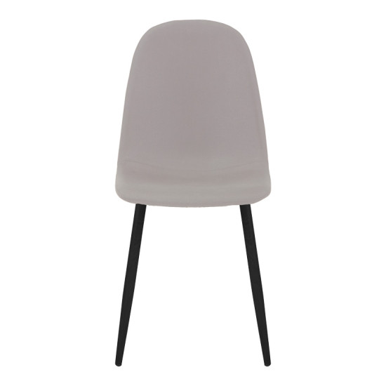 Καρέκλα Bella ύφασμα σε γκρι με πόδι μαύρο μέταλλο 43.5x52x89εκ - 4τμχ. ** Καρέκλα Bella ύφασμα σε γκρι με πόδι μαύρο μέταλλο 43.5x52x89εκ - 4τμχ. **