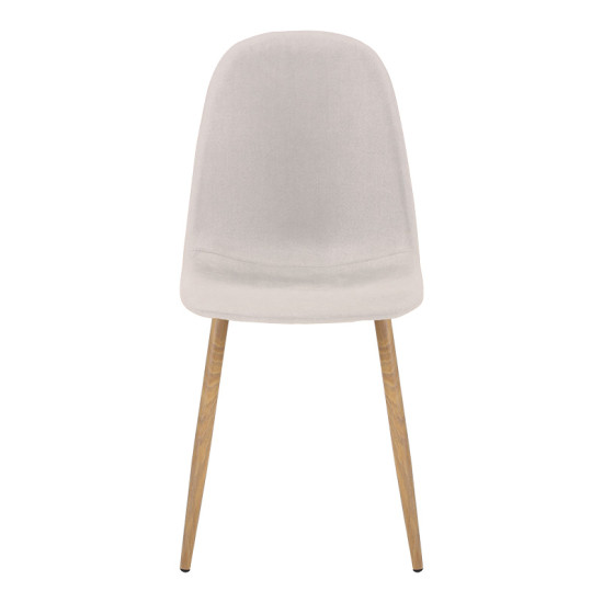 Καρέκλα Bella ανοιχτό γκρι ύφασμα με πόδι μέταλλο σε φυσική απόχρωση 43.5x52x89εκ - 4τμχ. ** Καρέκλα Bella ανοιχτό γκρι ύφασμα με πόδι μέταλλο σε φυσική απόχρωση 43.5x52x89εκ - 4τμχ. **