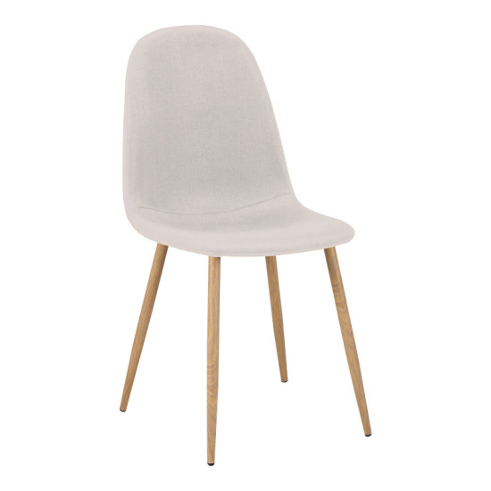 Καρέκλα Bella ανοιχτό γκρι ύφασμα με πόδι μέταλλο σε φυσική απόχρωση 43.5x52x89εκ - 4τμχ. ** Καρέκλα Bella ανοιχτό γκρι ύφασμα με πόδι μέταλλο σε φυσική απόχρωση 43.5x52x89εκ - 4τμχ. **