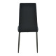 Καρέκλα Parker βελούδο σε μαύρη απόχρωση με μαύρα μεταλλικά πόδια 39.5x48x95εκ - 4τμχ. ** Καρέκλα Parker βελούδο σε μαύρη απόχρωση με μαύρα μεταλλικά πόδια 39.5x48x95εκ - 4τμχ. **