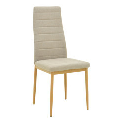 Καρέκλα Parker μπεζ ύφασμα με μεταλλικά πόδια σε φυσική απόχρωση 39.5x48x95εκ - 4τμχ. ** Καρέκλα Parker μπεζ ύφασμα με μεταλλικά πόδια σε φυσική απόχρωση 39.5x48x95εκ - 4τμχ. **