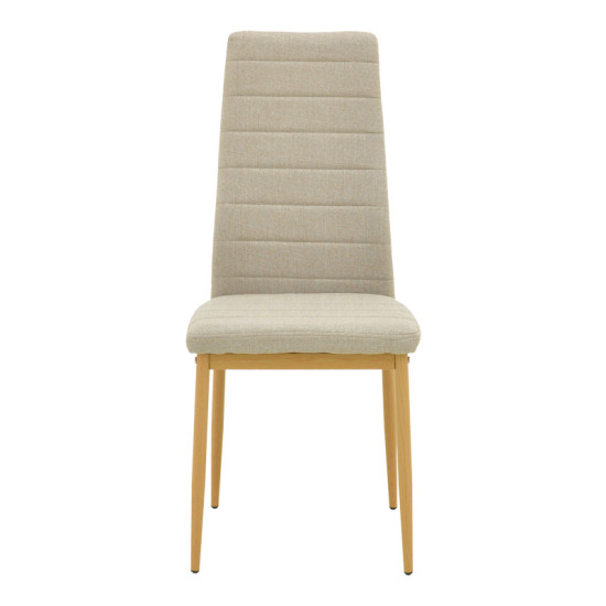 Καρέκλα Parker μπεζ ύφασμα με μεταλλικά πόδια σε φυσική απόχρωση 39.5x48x95εκ - 4τμχ. ** Καρέκλα Parker μπεζ ύφασμα με μεταλλικά πόδια σε φυσική απόχρωση 39.5x48x95εκ - 4τμχ. **