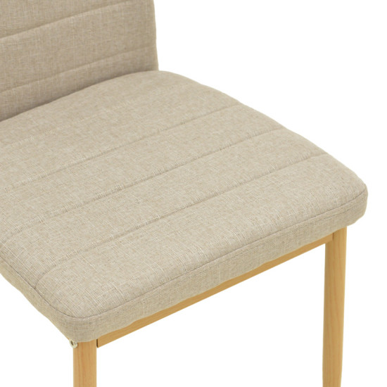 Καρέκλα Parker μπεζ ύφασμα με μεταλλικά πόδια σε φυσική απόχρωση 39.5x48x95εκ - 4τμχ. ** Καρέκλα Parker μπεζ ύφασμα με μεταλλικά πόδια σε φυσική απόχρωση 39.5x48x95εκ - 4τμχ. **