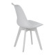 Καρέκλα Gaston I PP-PU σε λευκή απόχρωση 48.5x53.5x81.5εκ **