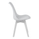 Καρέκλα Gaston I PP-PU σε λευκή απόχρωση 48.5x53.5x81.5εκ **
