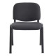 Καρέκλα επισκέπτη στοιβαζόμενη Anilian μαύρο ύφασμα-πόδι μαύρο μέταλλο 55x44x77εκ **