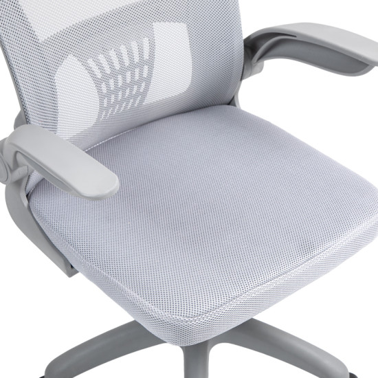 Καρέκλα γραφείου εργασίας Annalise mesh γκρι 57x53x100εκ **