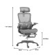 Καρέκλα γραφείου εργασίας Zenyk mesh σε grey απόχρωση 63x70x126εκ **