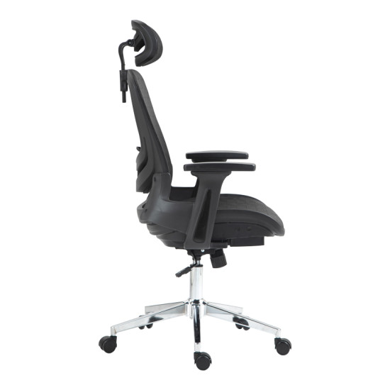 Καρέκλα γραφείου εργασίας Mergi μαύρο mesh 62x63x120εκ **