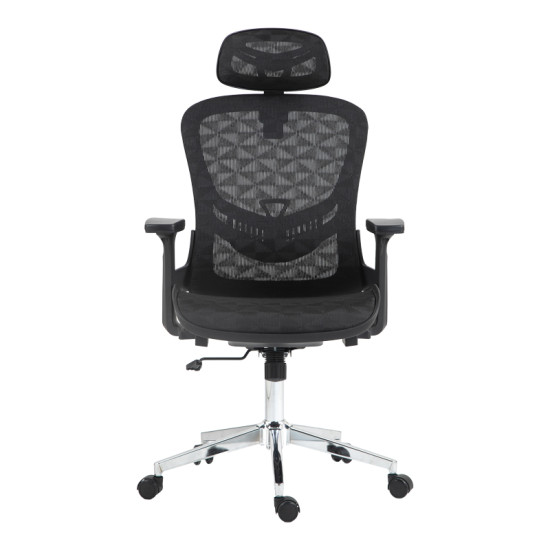 Καρέκλα γραφείου εργασίας Mergi μαύρο mesh 62x63x120εκ **