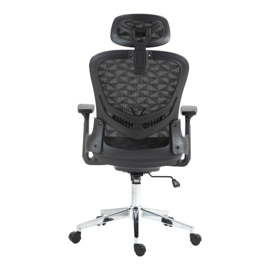 Καρέκλα γραφείου εργασίας Mergi μαύρο mesh 62x63x120εκ **