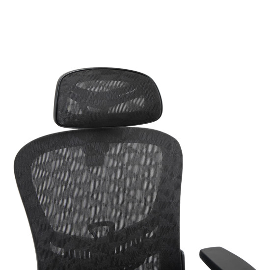 Καρέκλα γραφείου εργασίας Mergi μαύρο mesh 62x63x120εκ **