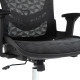 Καρέκλα γραφείου εργασίας Mergi μαύρο mesh 62x63x120εκ **