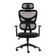 Καρέκλα γραφείου διευθυντή Cadrey mesh μαύρο 67x64x120-128εκ **