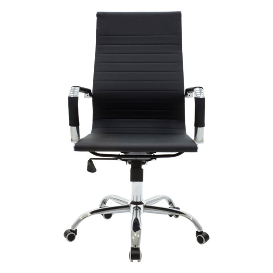 Καρέκλα γραφείου διευθυντή Valter μαύρο pu 55.5x58x108εκ **