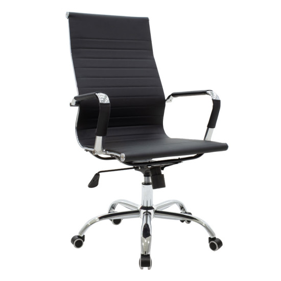 Καρέκλα γραφείου διευθυντή Valter μαύρο pu 55.5x58x108εκ **