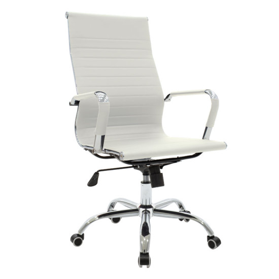 Καρέκλα γραφείου διευθυντή Valter λευκό pu 55.5x58x108εκ **