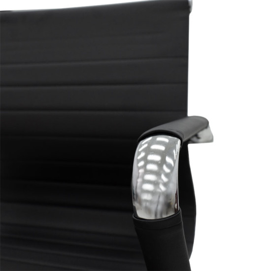 Καρέκλα γραφείου επισκέπτη Valter μαύρο pu 55.5x48x88εκ **