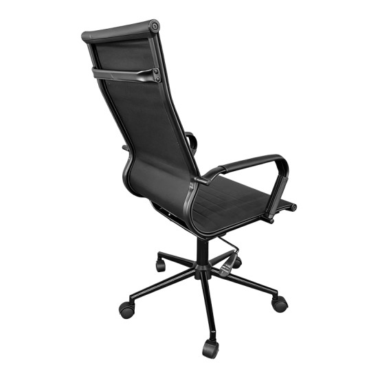 Καρέκλα γραφείου διευθυντή Valter pu μαύρο 55.5x58x108εκ **