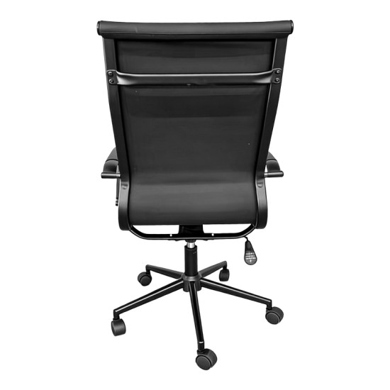 Καρέκλα γραφείου διευθυντή Valter pu μαύρο 55.5x58x108εκ **