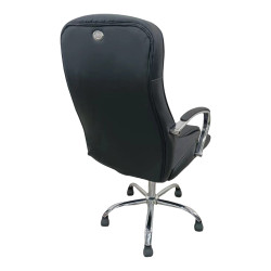 Καρέκλα γραφείου διευθυντή Quilted pu μαύρο 62x70x116εκ **