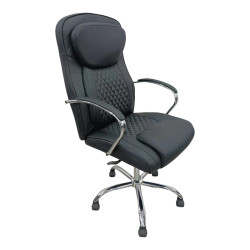 Καρέκλα γραφείου διευθυντή Quilted pu μαύρο 62x70x116εκ **