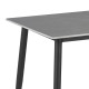 Τραπέζι Gustas γκρι μαρμάρου sintered stone-μαύρο μέταλλο 120x60x75εκ
