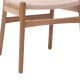 Καρέκλα Safal oak δρυς ξύλο-έδρα εκρού σχοινί 51x50x78εκ **