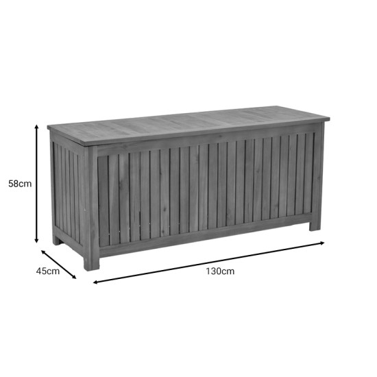 Μπαούλο Zarco ξύλο ακακίας φυσικό 130x45x58εκ **
