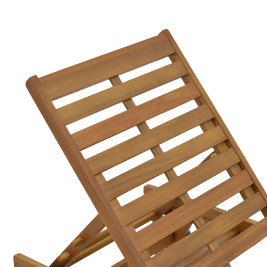Ξαπλώστρα Weylar ξύλο ακακίας φυσικό 60x193x30εκ **
