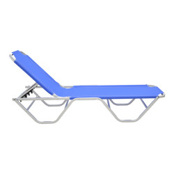 Ξαπλώστρα Dessie αλουμινίου στοιβαζόμενη textilene μπλε 56x188x30εk ** Ξαπλώστρα Dessie αλουμινίου στοιβαζόμενη textilene μπλε 56x188x30εk **