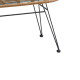 Τραπέζι Naoki μαύρο μέταλλο-pe φυσικό-γυαλί 100x45x46εκ **