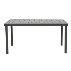 Τραπέζι Kliton αλουμινίου ανθρακί 150x80x74εκ **