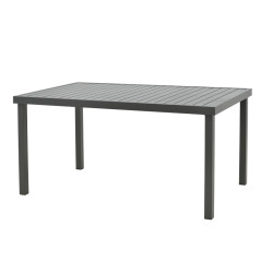 Τραπέζι Kliton αλουμινίου ανθρακί 150x80x74εκ **