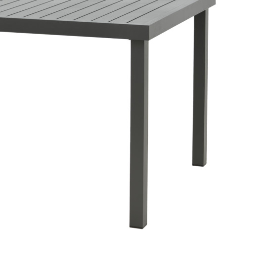 Τραπέζι Kliton  αλουμινίου ανθρακί 150x80x74εκ **