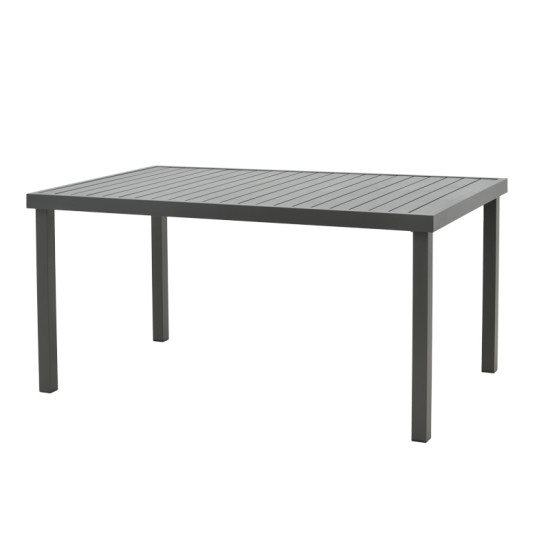 Τραπέζι Kliton  αλουμινίου ανθρακί 150x80x74εκ **