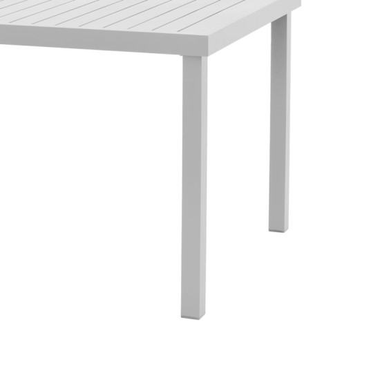 Τραπέζι Kliton  αλουμινίου λευκό 150x80x74εκ **
