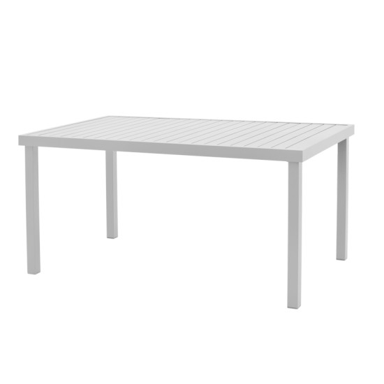 Τραπέζι Kliton  αλουμινίου λευκό 150x80x74εκ **