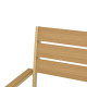 Πολυθρόνα Breze στοιβαζόμενη plywood σε φυσική-αλουμίνιο σε cappuccino απόχρωση 57.5x60x88εκ **