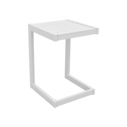Τραπέζι Aether λευκό αλουμίνιο 37.5x36.5x53εκ **