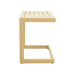 Τραπέζι Aether cappuccino αλουμίνιο 37.5x36.5x53εκ **