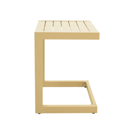 Τραπέζι Aether cappuccino αλουμίνιο 37.5x36.5x53εκ **